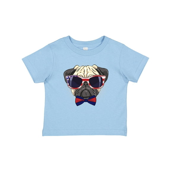 Inktastic Pug Dog July 4th Patriotic Sunglasses Boys or Girls Baby T-Shirt