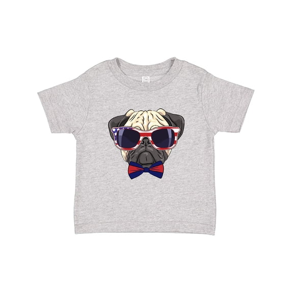 Inktastic Pug Dog July 4th Patriotic Sunglasses Boys or Girls Baby T-Shirt
