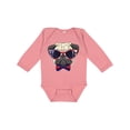 thumbnail image 1 of Inktastic Pug Dog July 4th Patriotic Sunglasses Boys or Girls Long Sleeve Baby Bodysuit, 1 of 5