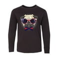 thumbnail image 1 of Inktastic Pug Dog July 4th Patriotic Sunglasses Long Sleeve Youth T-Shirt, 1 of 5