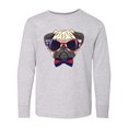 thumbnail image 1 of Inktastic Pug Dog July 4th Patriotic Sunglasses Long Sleeve Youth T-Shirt, 1 of 5