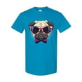 thumbnail image 1 of Inktastic Pug Dog July 4th Patriotic Sunglasses T-Shirt, 1 of 5