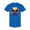 thumbnail image 1 of Inktastic Pug Dog July 4th Patriotic Sunglasses T-Shirt, 1 of 5