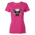 thumbnail image 1 of Inktastic Pug Dog July 4th Patriotic Sunglasses Women's T-Shirt, 1 of 5
