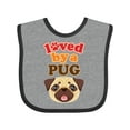 thumbnail image 1 of Inktastic Pug Dog Loved by a Pug Boys or Girls Baby Bib, 1 of 4