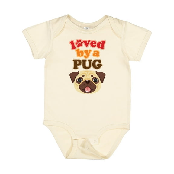 Inktastic Pug Dog Loved by a Pug Boys or Girls Baby Bodysuit
