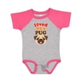 thumbnail image 1 of Inktastic Pug Dog Loved by a Pug Boys or Girls Baby Bodysuit, 1 of 5