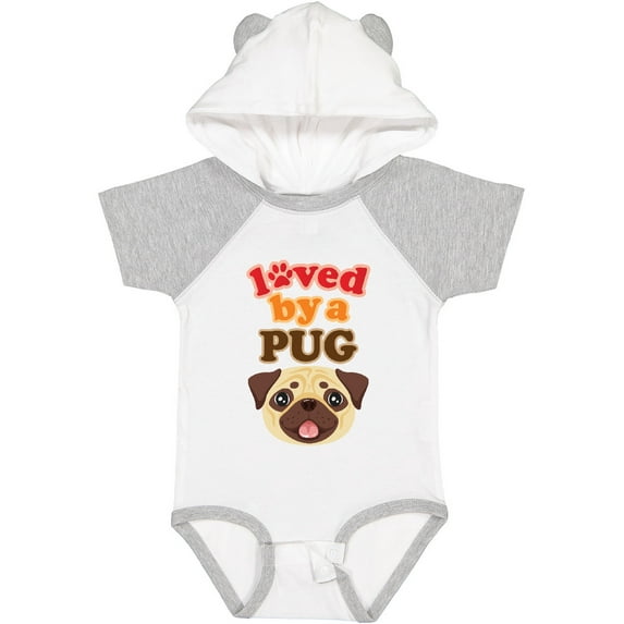 Inktastic Pug Dog Loved by a Pug Boys or Girls Baby Bodysuit