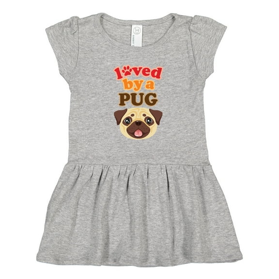 Inktastic Pug Dog Loved by a Pug Girls Toddler Dress