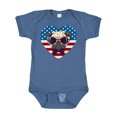 thumbnail image 1 of Inktastic Pug Dog Patriotic US Flag Heart Boys or Girls Baby Bodysuit, 1 of 5