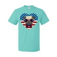 thumbnail image 1 of Inktastic Pug Dog Patriotic US Flag Heart T-Shirt, 1 of 5