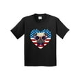 thumbnail image 1 of Inktastic Pug Dog Patriotic Us Flag Heart Youth T-Shirt, 1 of 5