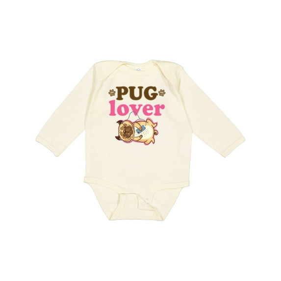 Inktastic Pug Lover Dog Girls Long Sleeve Baby Bodysuit