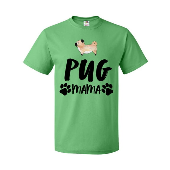 Inktastic Pug Mama with Paw Prints T-Shirt