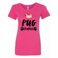 thumbnail image 1 of Inktastic Pug Mama with Paw Prints Women's T-Shirt, 1 of 5