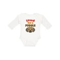 thumbnail image 1 of Inktastic Puggle Dog Pug Poodle Mix Boys or Girls Long Sleeve Baby Bodysuit, 1 of 5