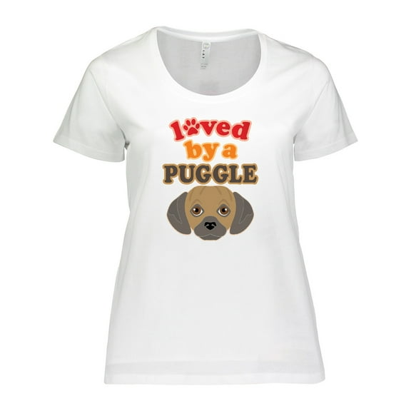 Inktastic Puggle Dog Pug Poodle Mix Women's Plus Size T-Shirt