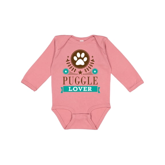 Inktastic Puggle Lover Boys or Girls Long Sleeve Baby Bodysuit