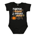 thumbnail image 1 of Inktastic Pumpkin Kisses & Harvest Wishes with Pumpkin and Fall Leaves Boys or Girls Baby Bodysuit, 1 of 5