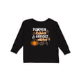 thumbnail image 1 of Inktastic Pumpkin Kisses & Harvest Wishes with Pumpkin and Fall Leaves Boys or Girls Long Sleeve Toddler T-Shirt, 1 of 5