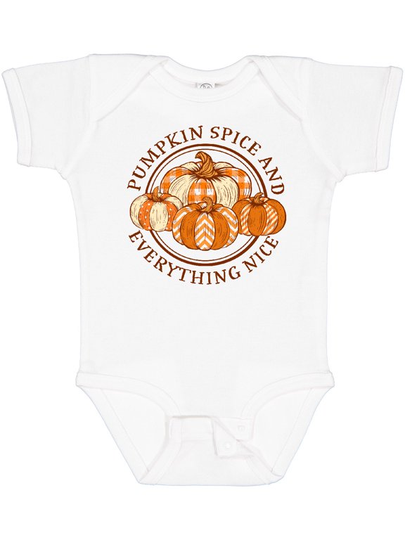 Pumpkin Spice and Everything Nice Boys or Girls Baby Bodysuit