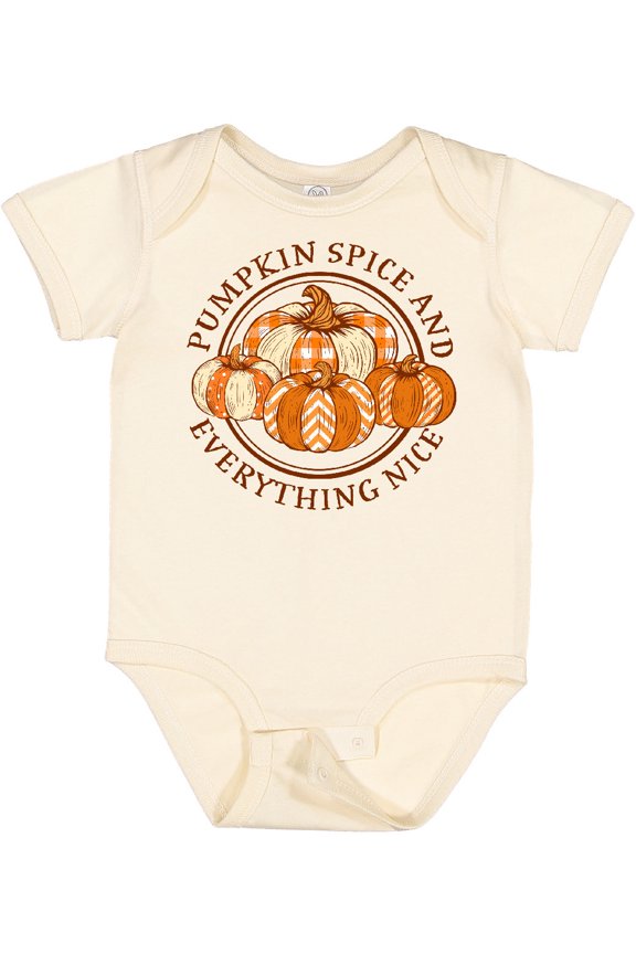 Pumpkin Spice and Everything Nice Boys or Girls Baby Bodysuit