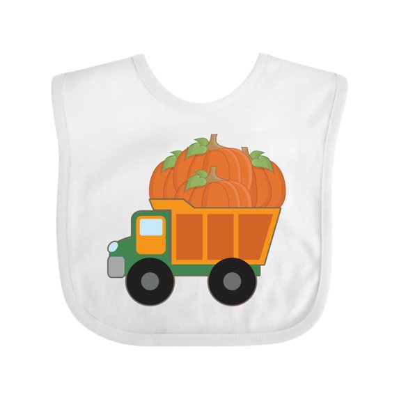 Inktastic Pumpkin Truck Thanksgiving Halloween Boys or Girls Baby Bib