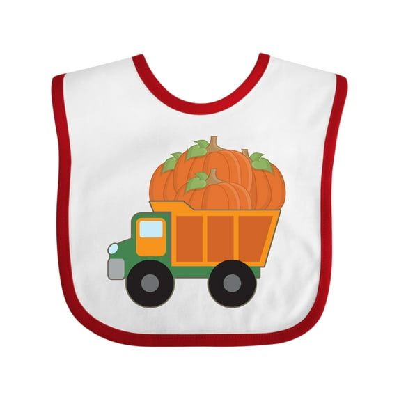 Inktastic Pumpkin Truck Thanksgiving Halloween Boys or Girls Baby Bib