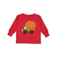 thumbnail image 1 of Inktastic Pumpkin Truck Thanksgiving Halloween Boys or Girls Long Sleeve Toddler T-Shirt, 1 of 5