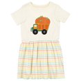 thumbnail image 1 of Inktastic Pumpkin Truck Thanksgiving Halloween Girls Toddler Dress, 1 of 5