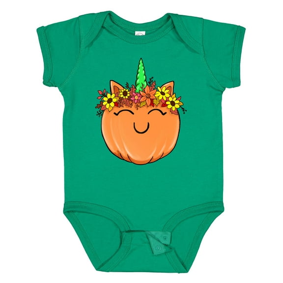 Inktastic Pumpkin Unicorn for Halloween and Thanksgiving Boys or Girls Baby Bodysuit