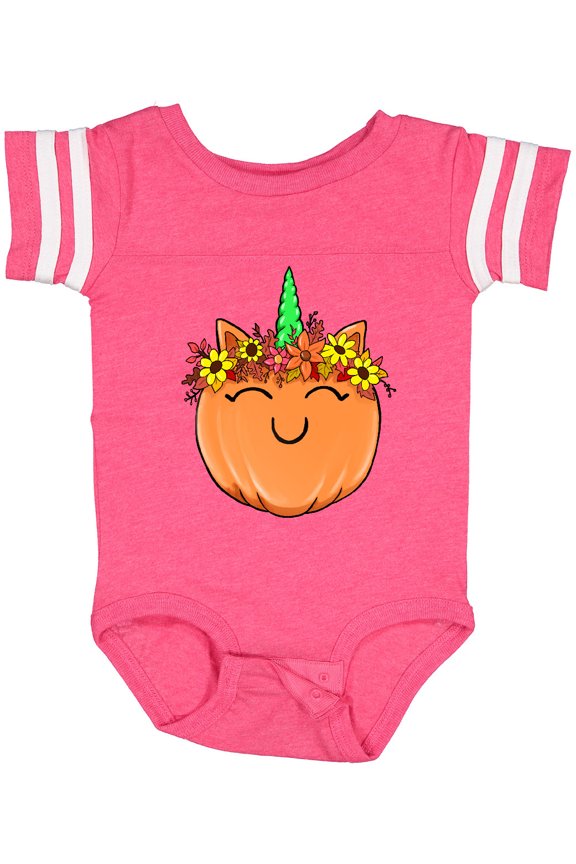 Pumpkin Unicorn for Halloween and Thanksgiving Boys or Girls Baby Bodysuit