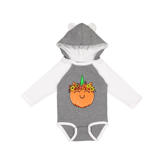 Inktastic Pumpkin Unicorn for Halloween and Thanksgiving Boys or Girls Long Sleeve Baby Bodysuit