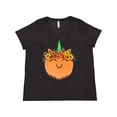 thumbnail image 1 of Inktastic Pumpkin Unicorn for Halloween and Thanksgiving Women's Plus Size T-Shirt, 1 of 5