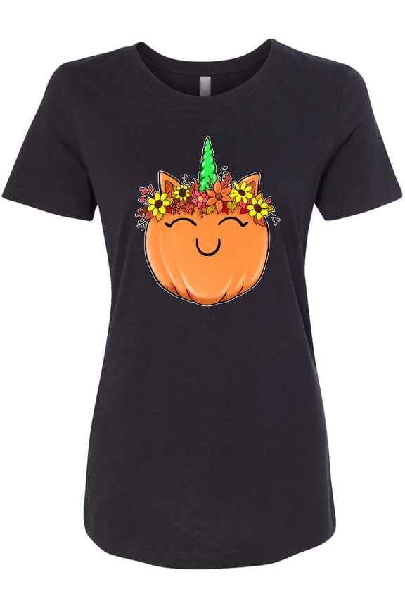 Pumpkin Unicorn for Halloween and Thanksgiving Women's T-Shirt