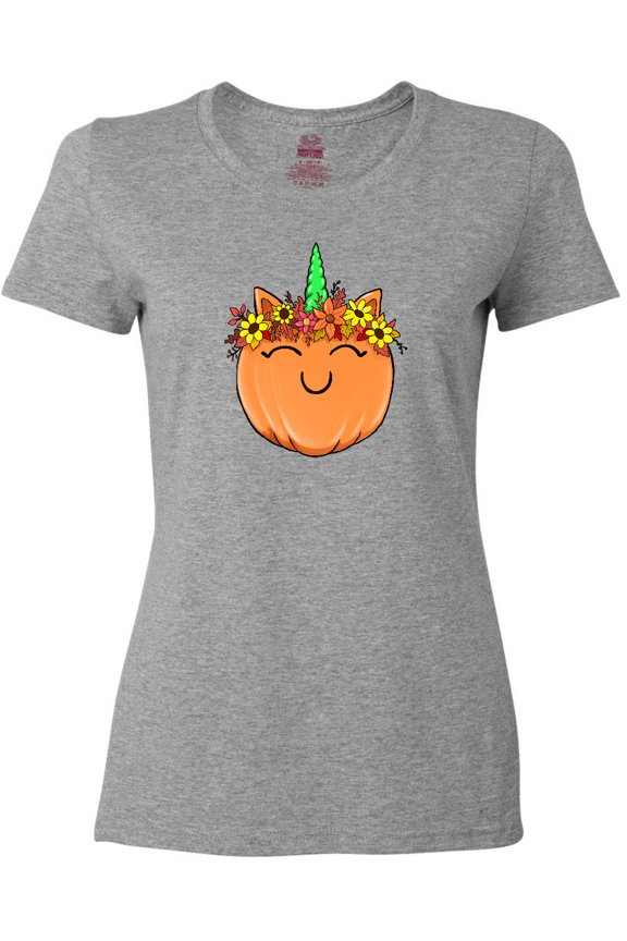 Pumpkin Unicorn for Halloween and Thanksgiving Women's T-Shirt