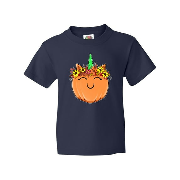 Inktastic Pumpkin Unicorn for Halloween and Thanksgiving Youth T-Shirt