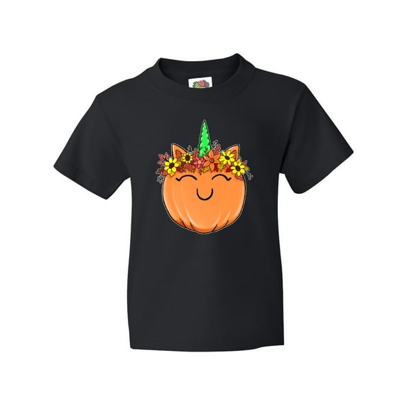 Inktastic Pumpkin Unicorn for Halloween and Thanksgiving Youth T-Shirt