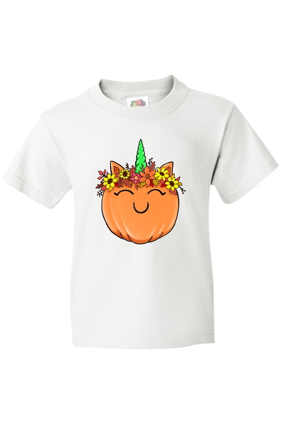 Pumpkin Unicorn for Halloween and Thanksgiving Youth T-Shirt