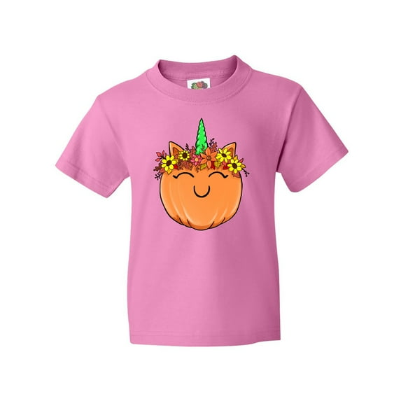 Inktastic Pumpkin Unicorn for Halloween and Thanksgiving Youth T-Shirt