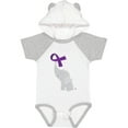 thumbnail image 1 of Inktastic Purple Awareness Ribbon Elephant Boys or Girls Baby Bodysuit, 1 of 5