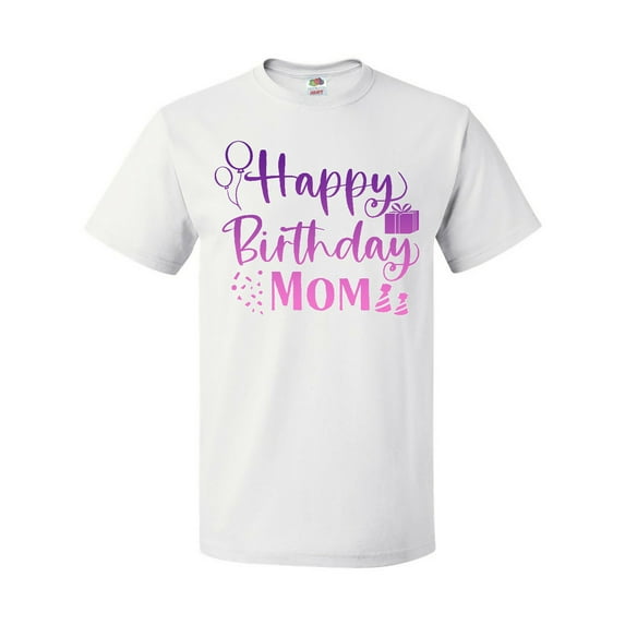 Inktastic Purple Happy Birthday Mom T-Shirt