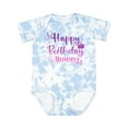 thumbnail image 1 of Inktastic Purple Happy Birthday Mommy Boys or Girls Baby Bodysuit, 1 of 5
