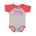 thumbnail image 1 of Inktastic Purple Happy Birthday Mommy Boys or Girls Baby Bodysuit, 1 of 5