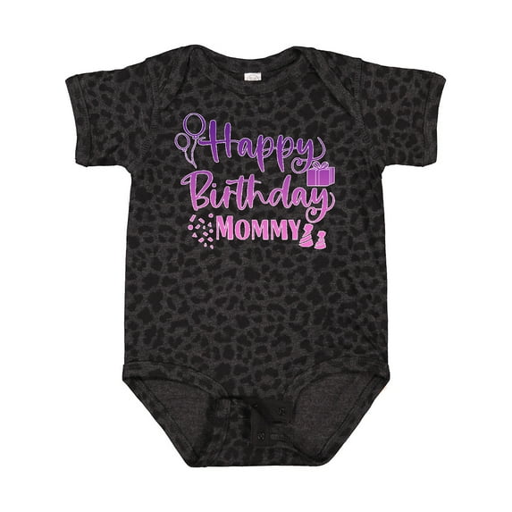Inktastic Purple Happy Birthday Mommy Boys or Girls Baby Bodysuit