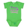 thumbnail image 1 of Inktastic Purple Happy Birthday Mommy Boys or Girls Baby Bodysuit, 1 of 5