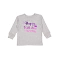 thumbnail image 1 of Inktastic Purple Happy Birthday Mommy Boys or Girls Long Sleeve Toddler T-Shirt, 1 of 5