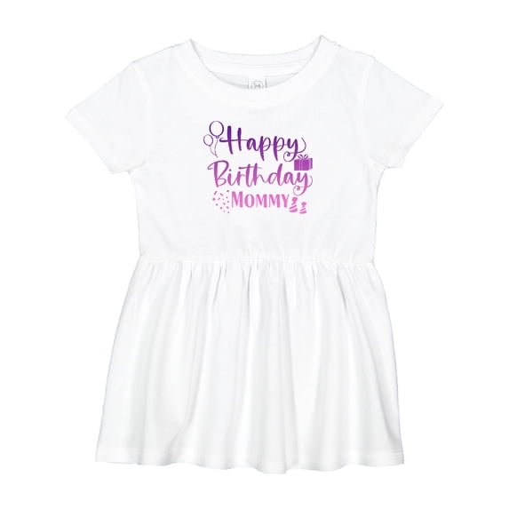 Inktastic Purple Happy Birthday Mommy Girls Baby Dress