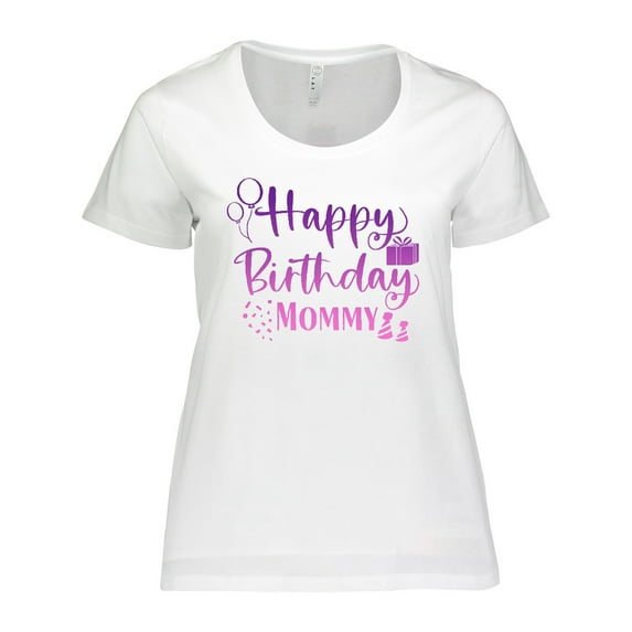 Inktastic Purple Happy Birthday Mommy Women's Plus Size T-Shirt