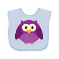 Inktastic Purple Owl Bird Boys or Girls Baby Bib